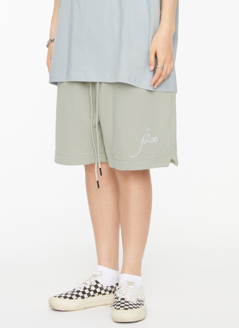 F2CE Embroidered Logo Drawstring Shorts