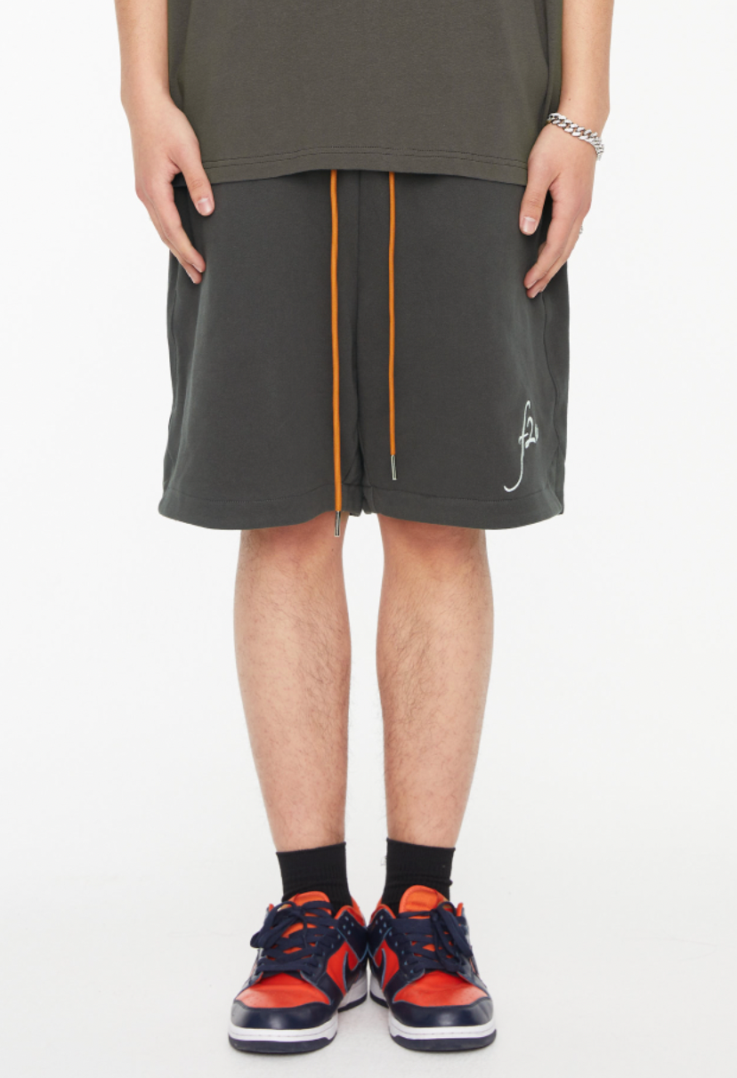 F2CE Embroidered Logo Drawstring Shorts