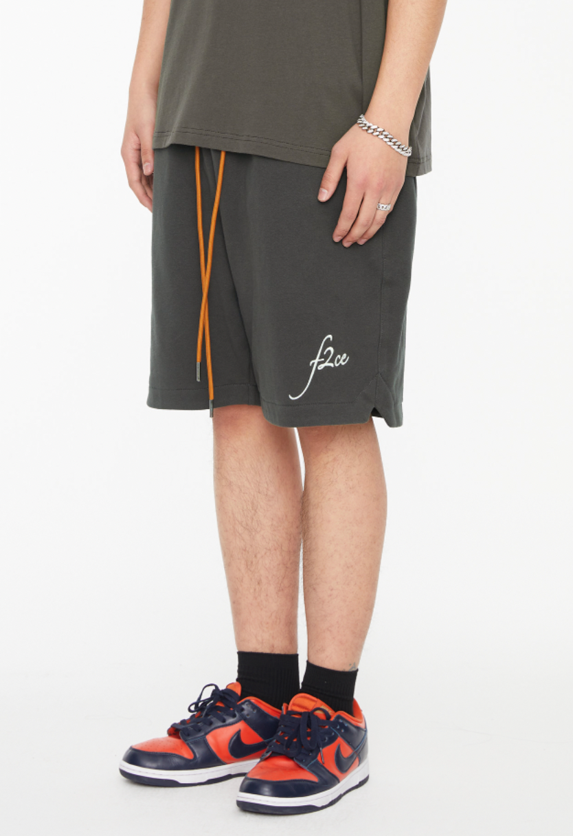 F2CE Embroidered Logo Drawstring Shorts