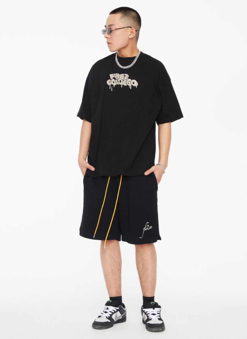 F2CE Embroidered Logo Drawstring Shorts