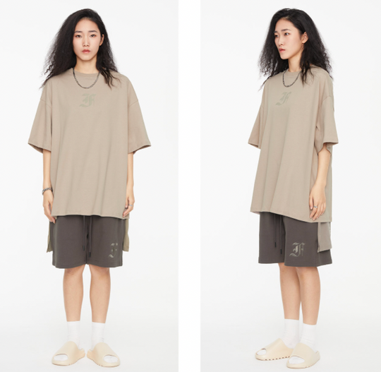 F2CE Removable Gothic Letters Embroidered Shorts