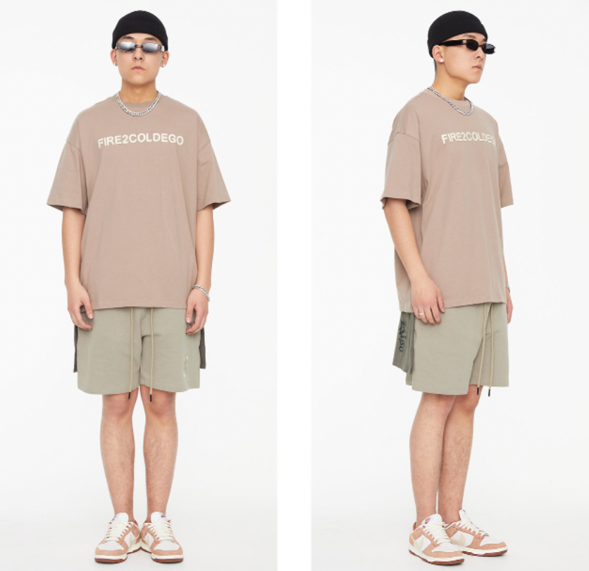 F2CE Removable Gothic Letters Embroidered Shorts