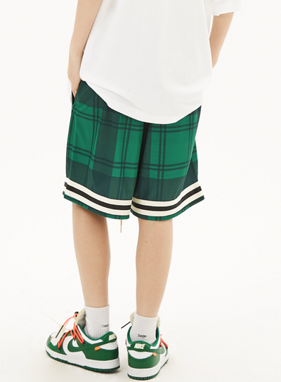 F2CE Plaid Embroidered Shorts