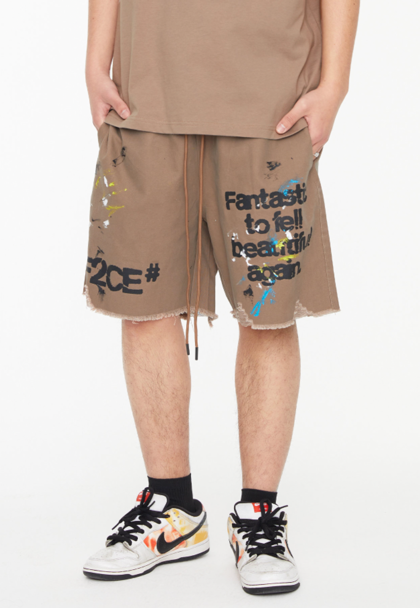 F2CE Print Splash Ink Shorts