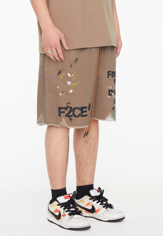 F2CE Print Splash Ink Shorts