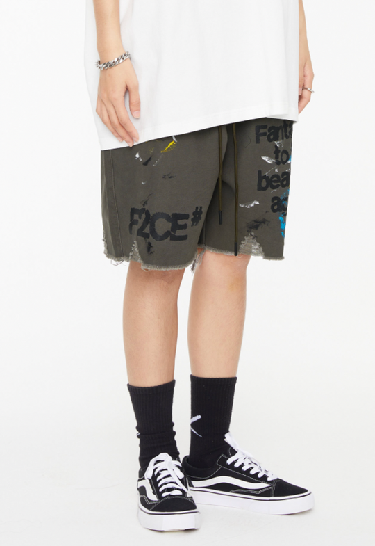 F2CE Print Splash Ink Shorts