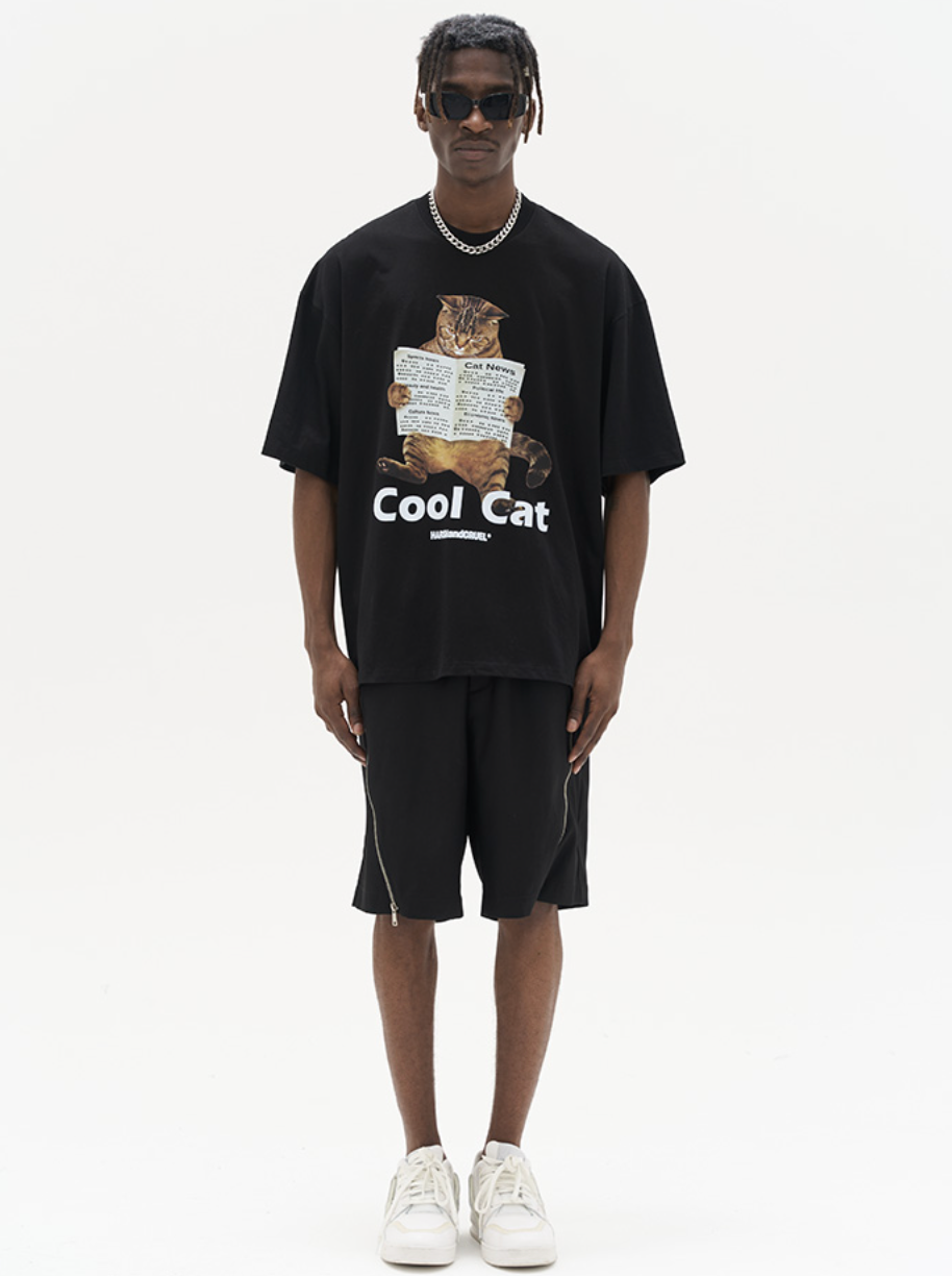 Harsh and Cruel Cool Cat Printed Tee