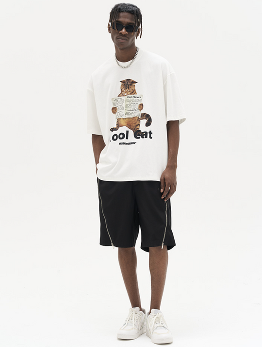 Harsh and Cruel Cool Cat Printed Tee