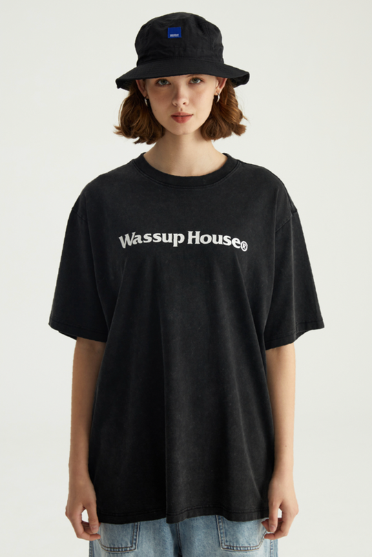Wassup Basic Large Logo Print Tee | Face 3 Face