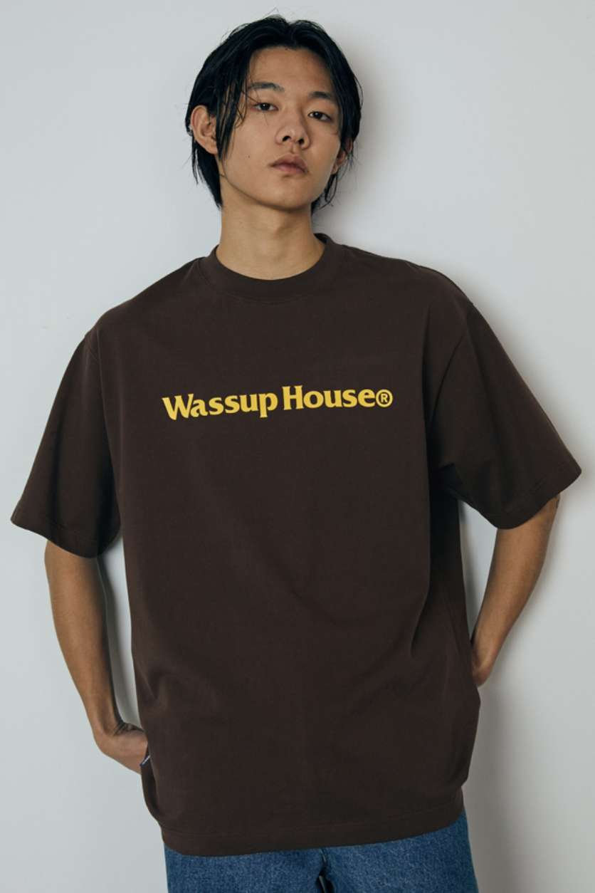 Wassup Basic Large Logo Print Tee