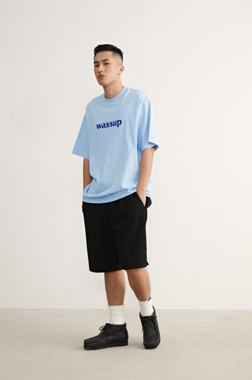 Wassup House Big Logo Print Basic Tee