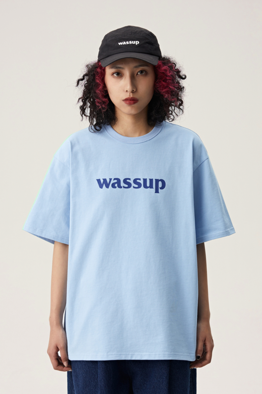 Wassup House Big Logo Print Basic Tee