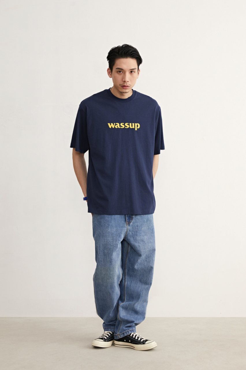 Wassup House Big Logo Print Basic Tee