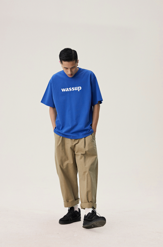 Wassup House Big Logo Print Basic Tee