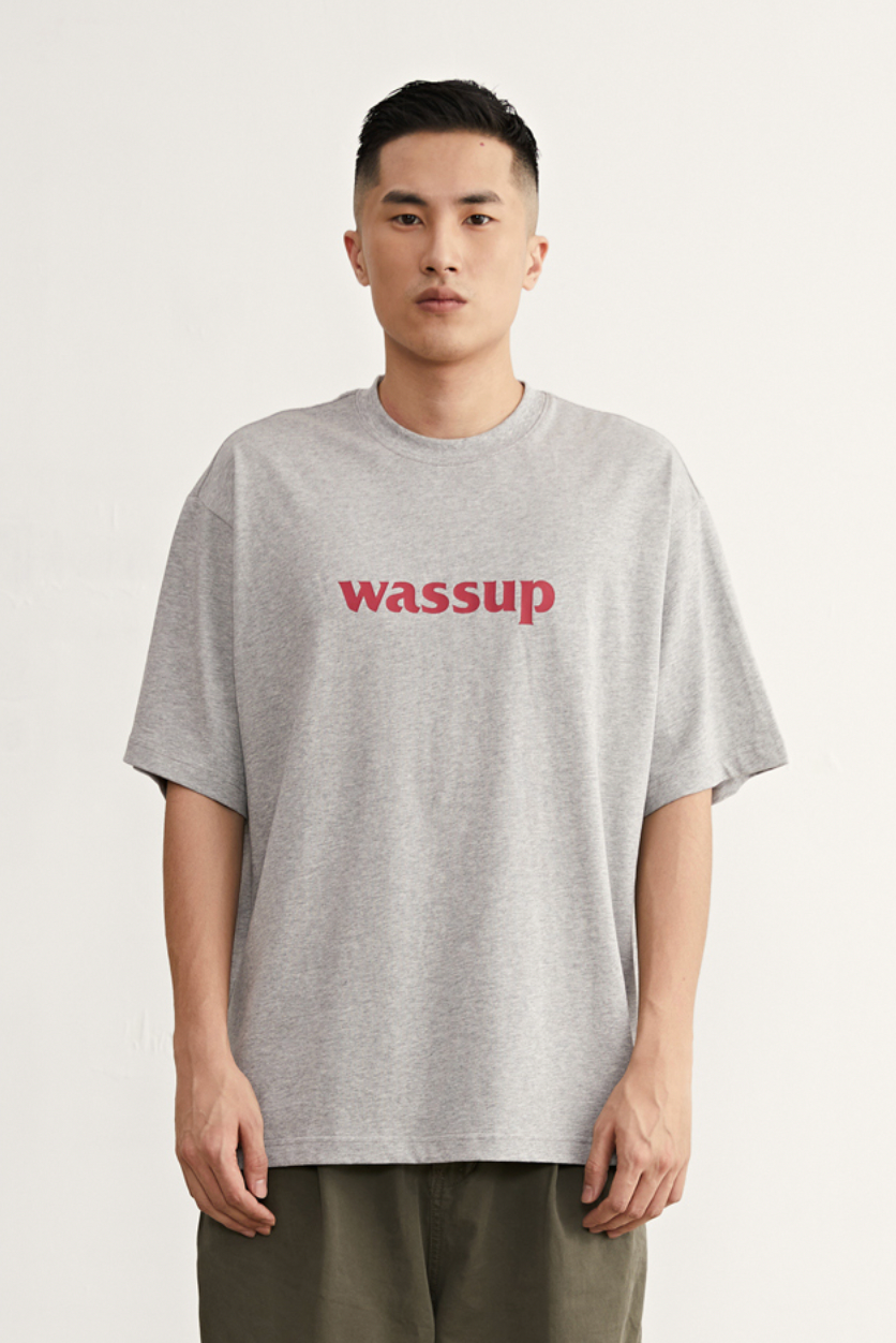 Wassup House Big Logo Print Basic Tee