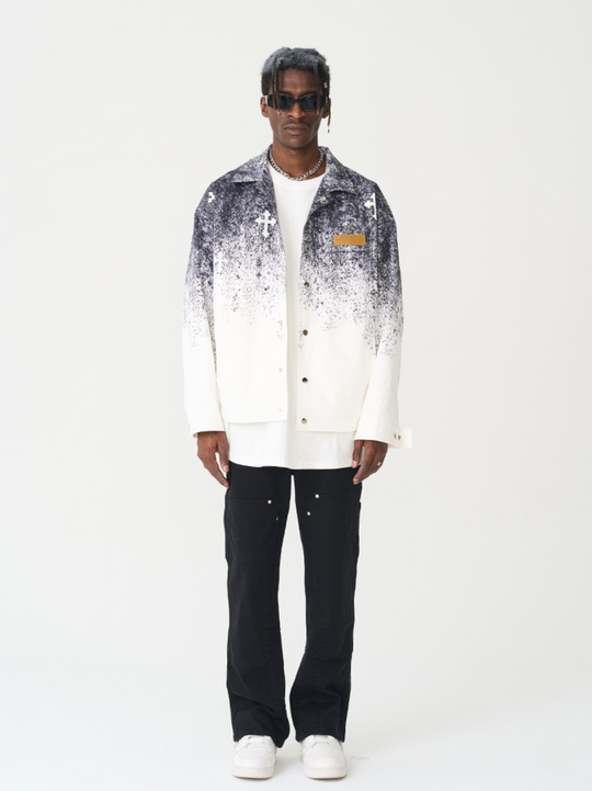 Harsh and Cruel Spray Paint Cross Jacket