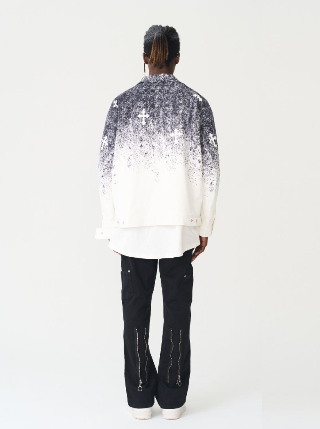 Harsh and Cruel Spray Paint Cross Jacket