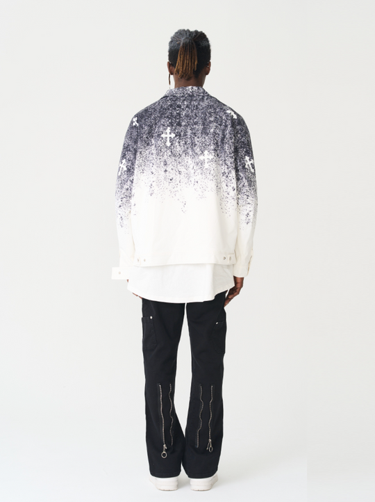 Harsh and Cruel Spray Paint Cross Jacket