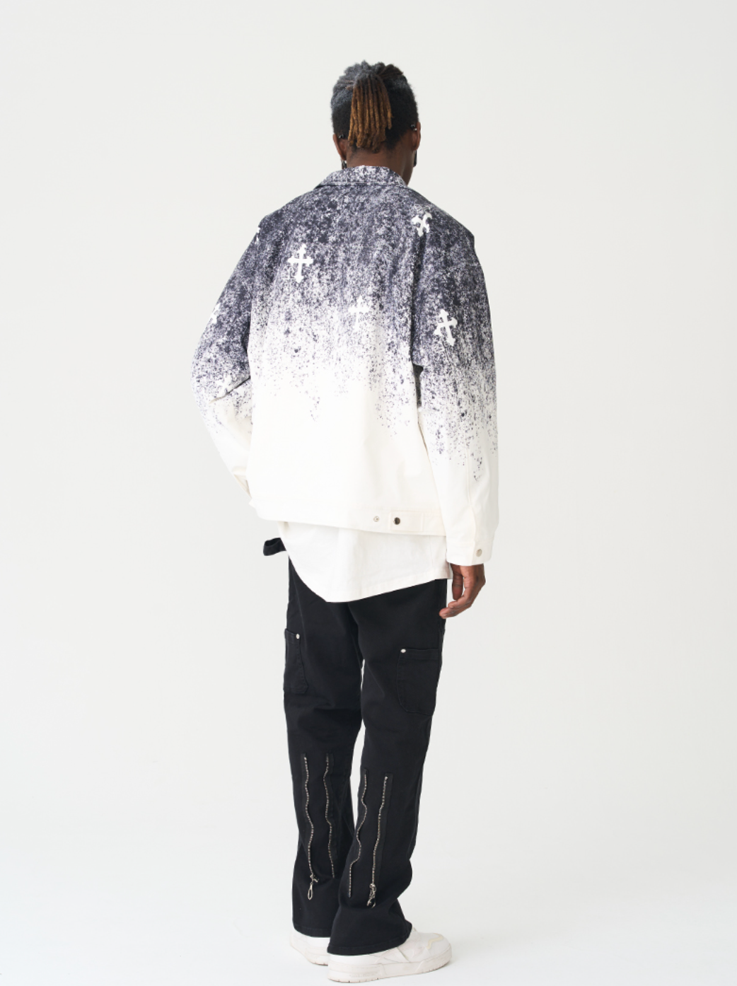 Harsh and Cruel Spray Paint Cross Jacket