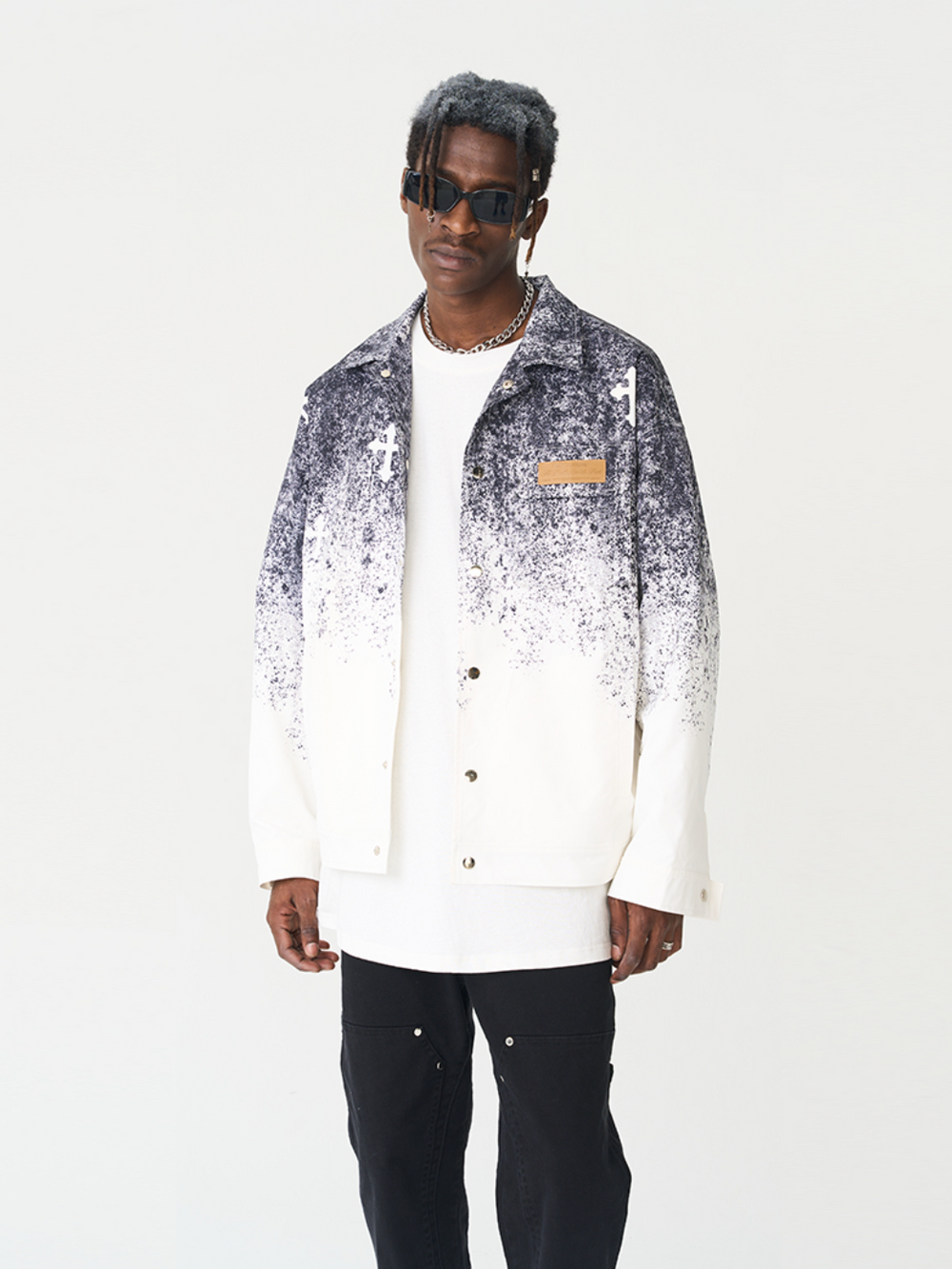 Harsh and Cruel Spray Paint Cross Jacket