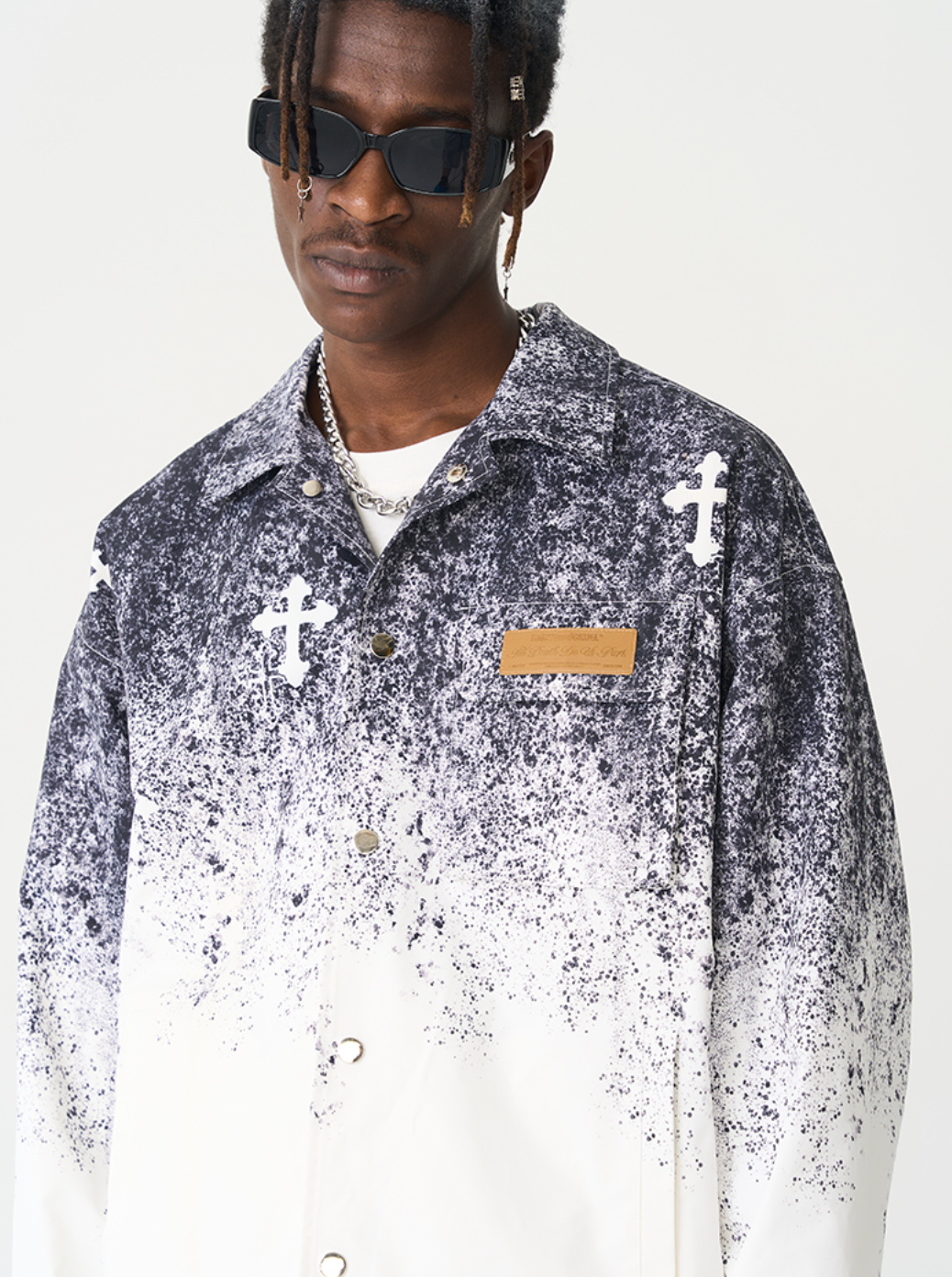 Harsh and Cruel Spray Paint Cross Jacket