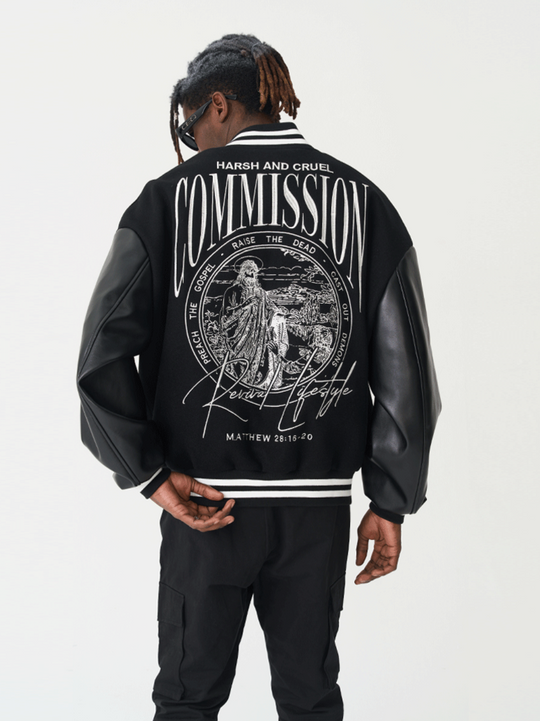 Harsh and Cruel Loose Casual Embroidered Baseball Jacket