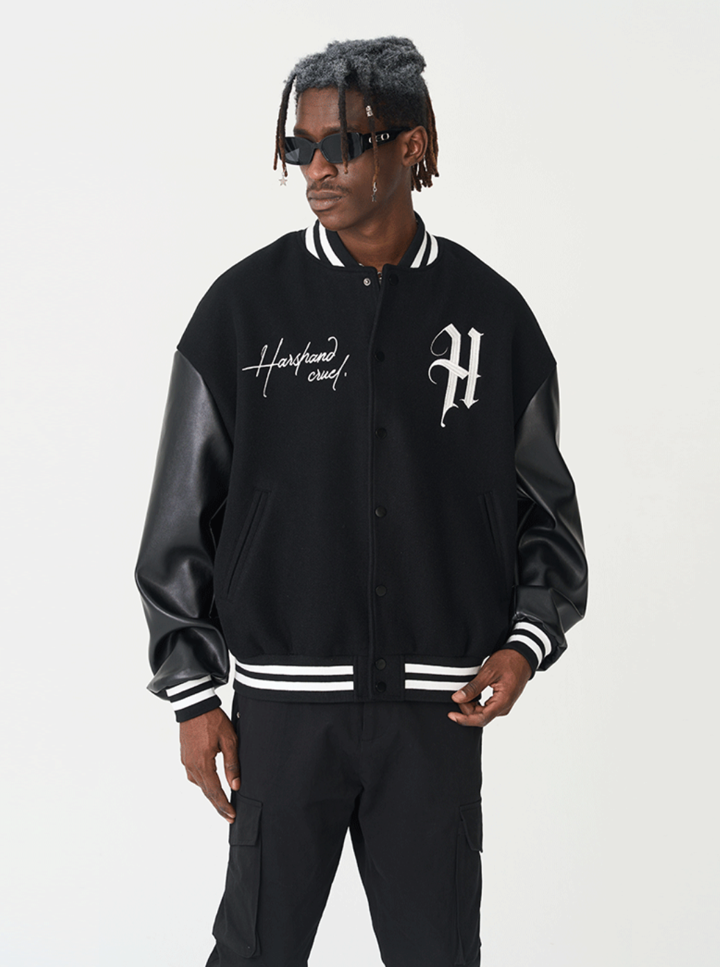 Harsh and Cruel Loose Casual Embroidered Baseball Jacket