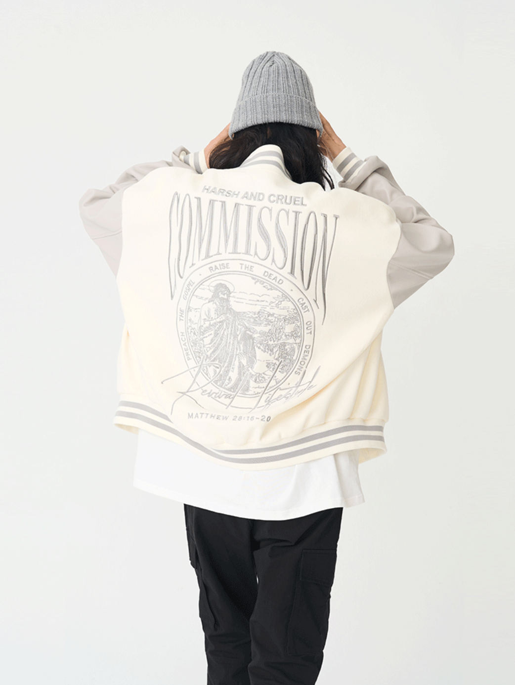 Harsh and Cruel Loose Casual Embroidered Baseball Jacket