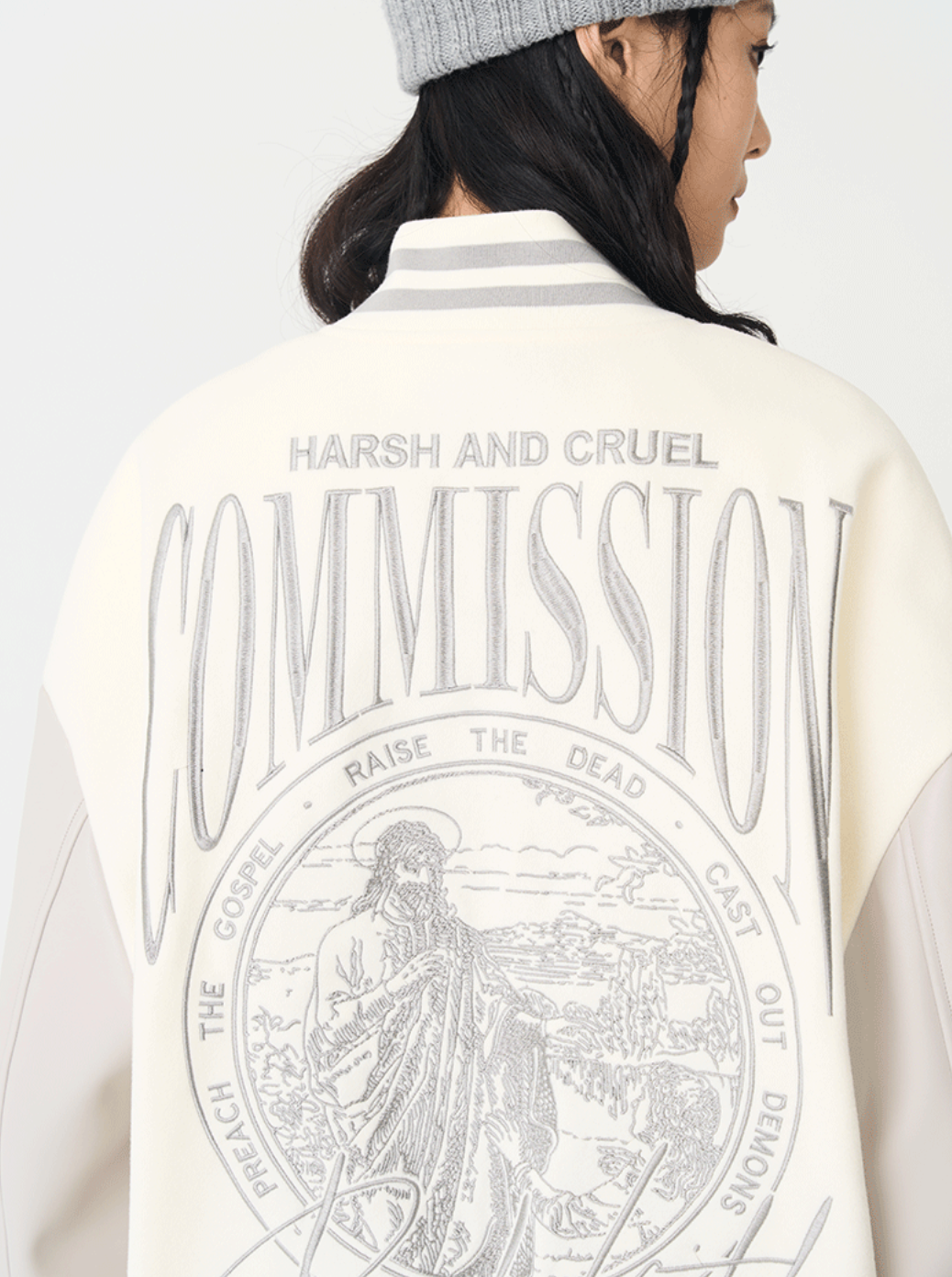 Harsh and Cruel Loose Casual Embroidered Baseball Jacket