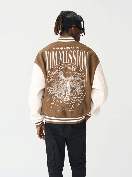 Harsh and Cruel Loose Casual Embroidered Baseball Jacket