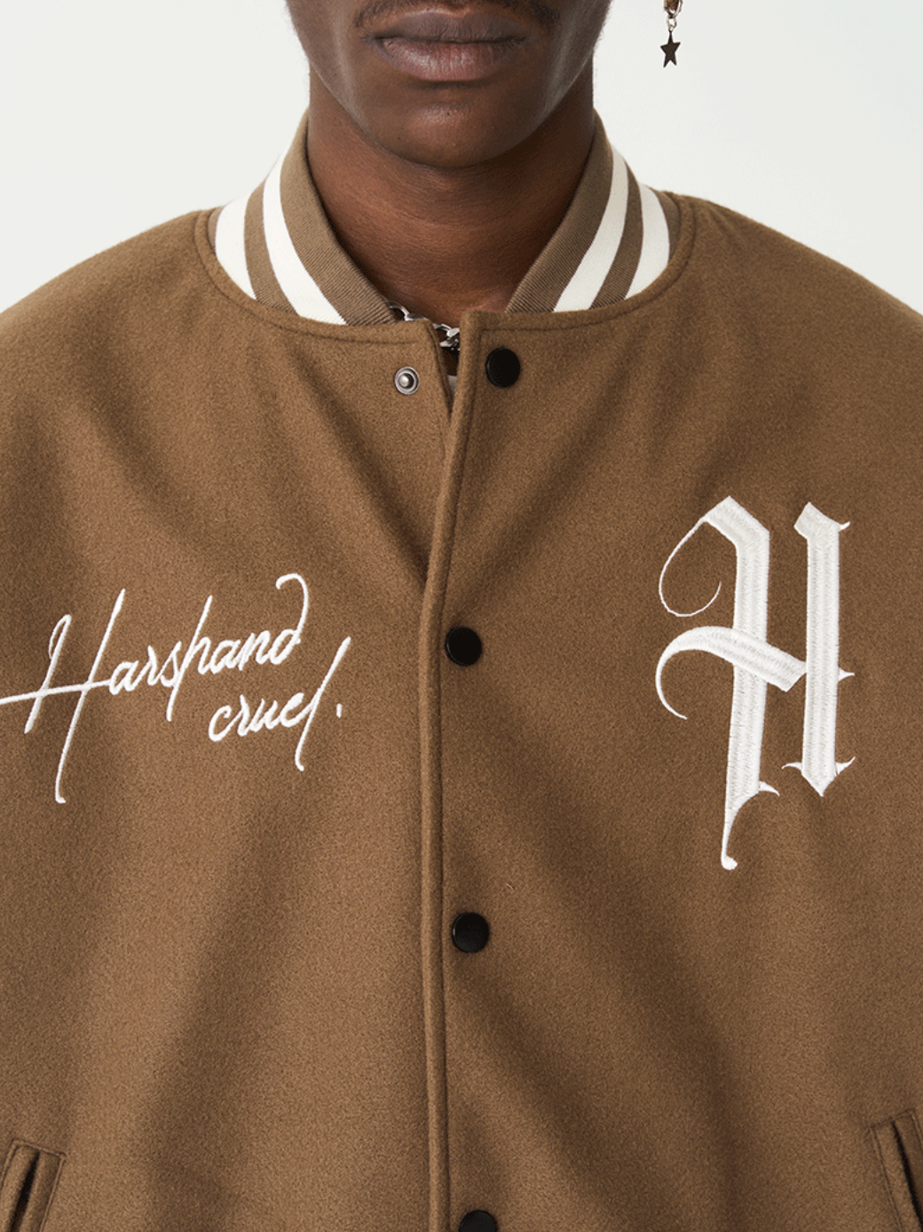 Harsh and Cruel Loose Casual Embroidered Baseball Jacket