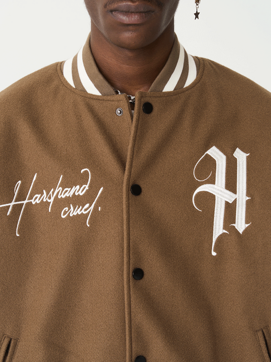 Harsh and Cruel Loose Casual Embroidered Baseball Jacket
