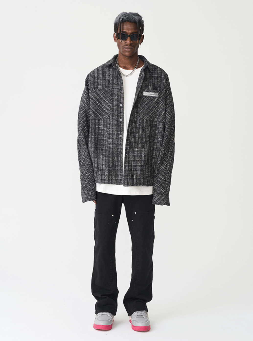 Harsh and Cruel Gothic Logo Flannel Shirt