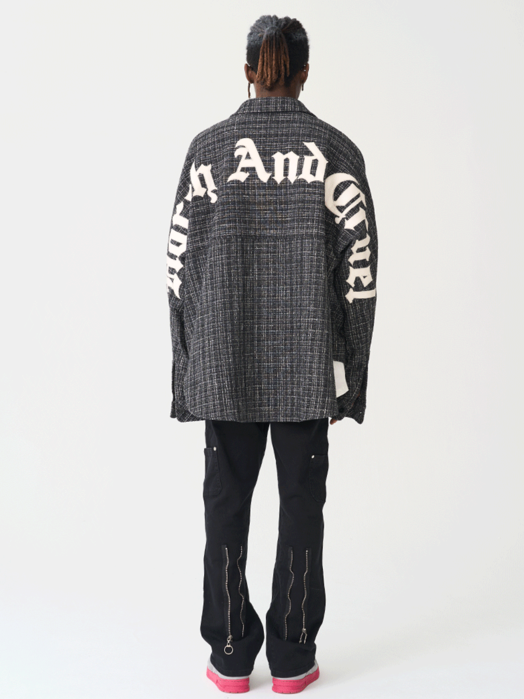 Harsh and Cruel Gothic Logo Flannel Shirt