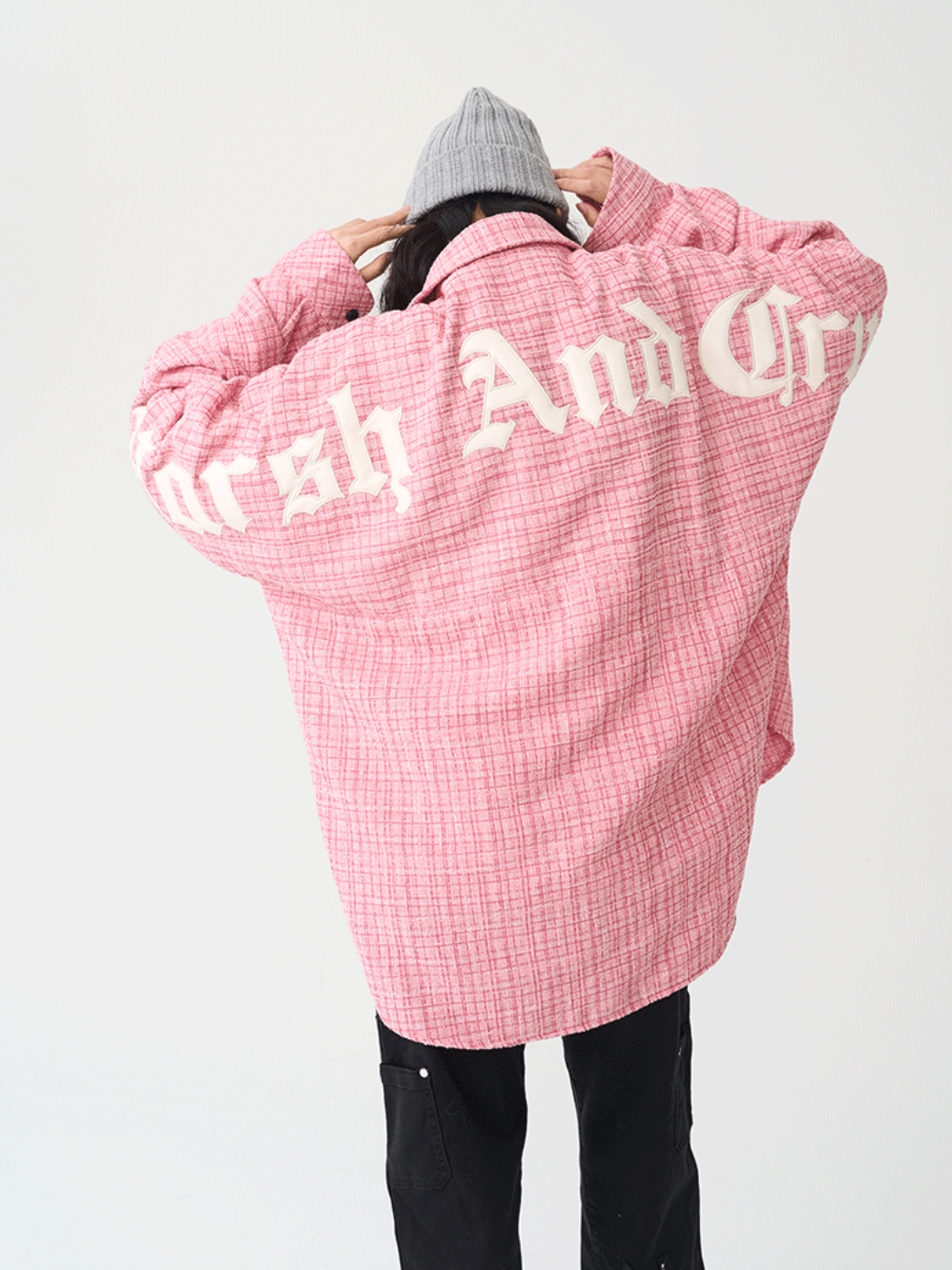 Harsh and Cruel Gothic Logo Flannel Shirt