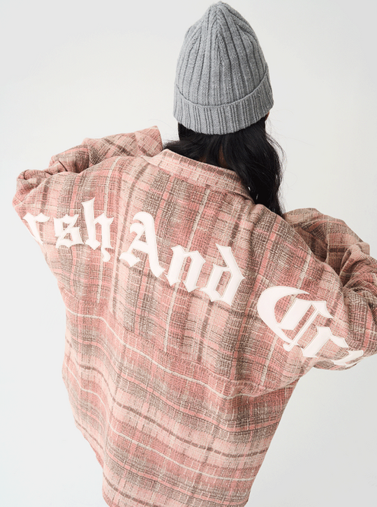 Harsh and Cruel Gothic Logo Flannel Shirt