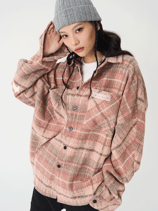 Harsh and Cruel Gothic Logo Flannel Shirt