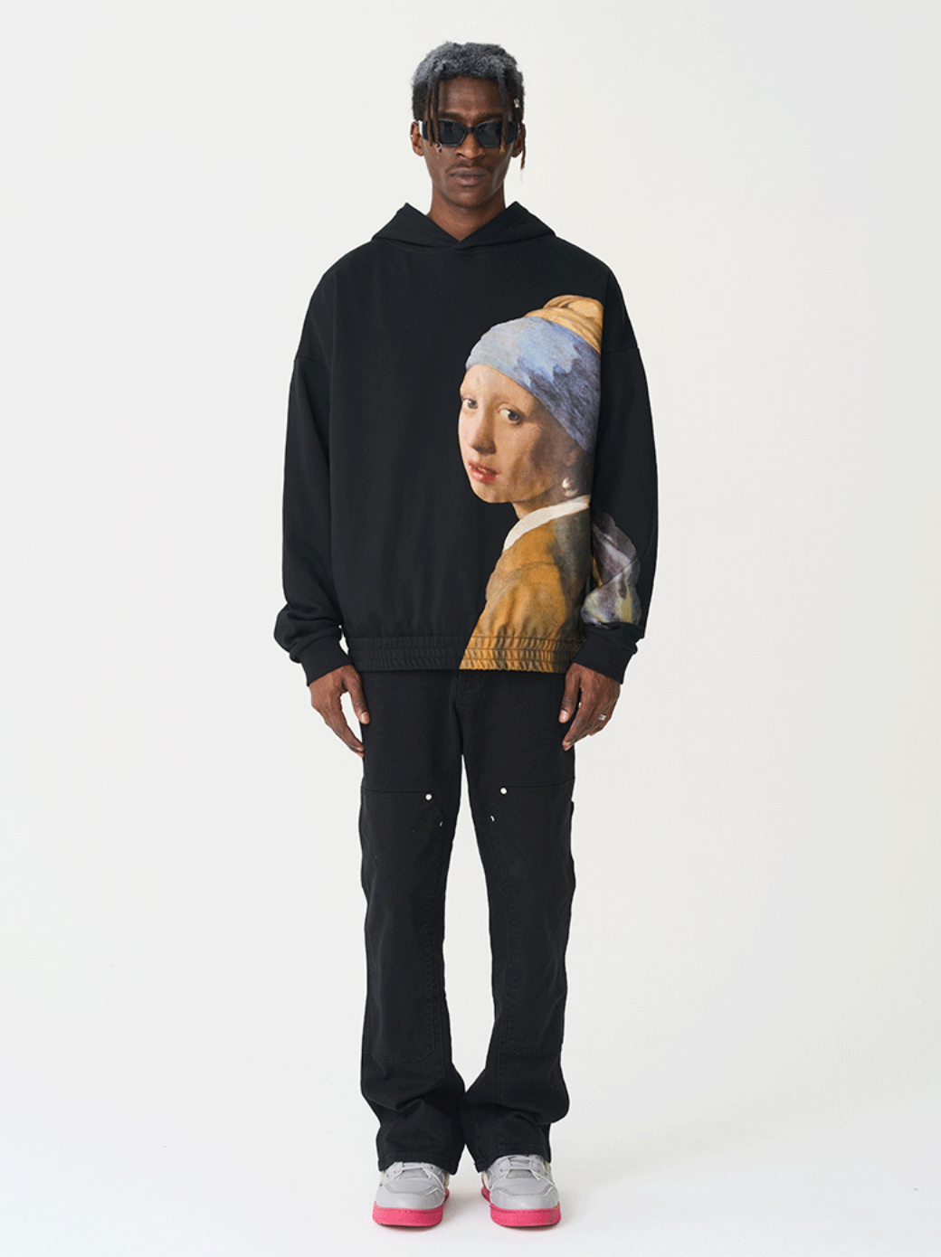 Harsh and Cruel The Girl With The Pearl Earring Printed Hoodie