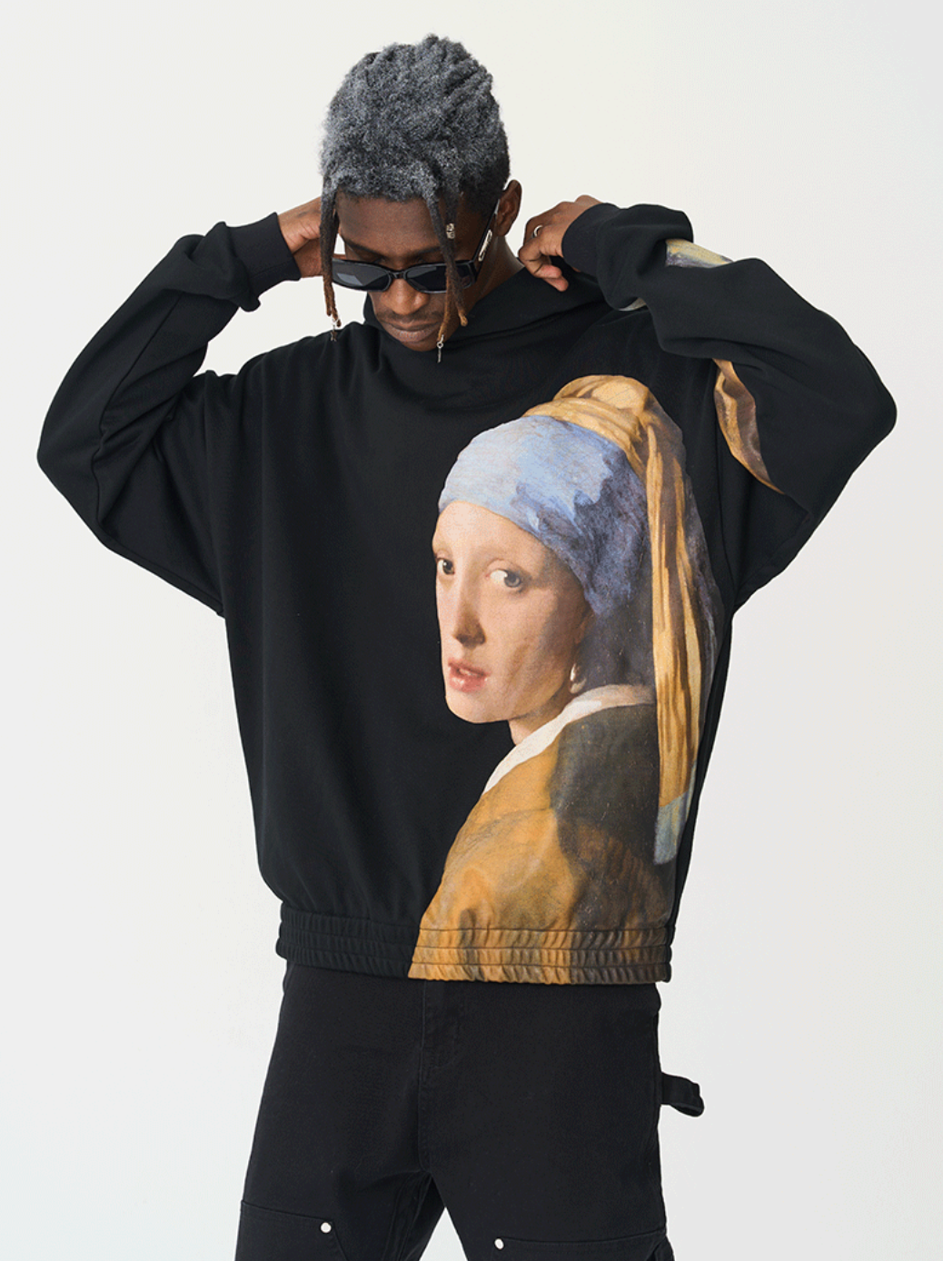Harsh and Cruel The Girl With The Pearl Earring Printed Hoodie