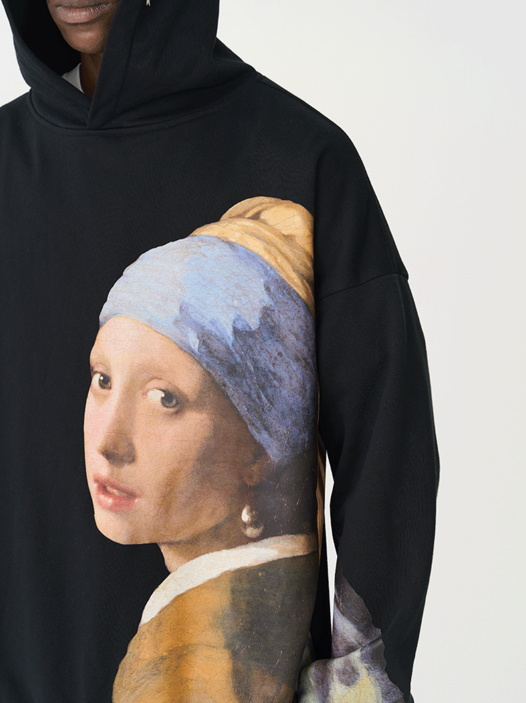 Harsh and Cruel The Girl With The Pearl Earring Printed Hoodie