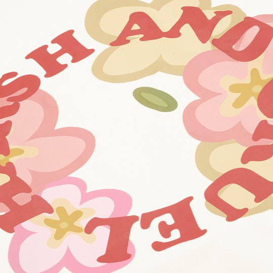 Harsh and Cruel Handpainted Flowers Ring Printed Hoodie