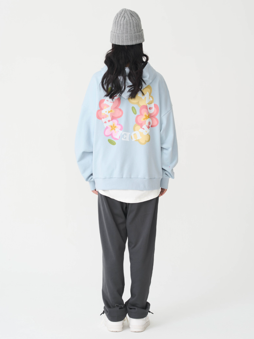 Harsh and Cruel Handpainted Flowers Ring Printed Hoodie
