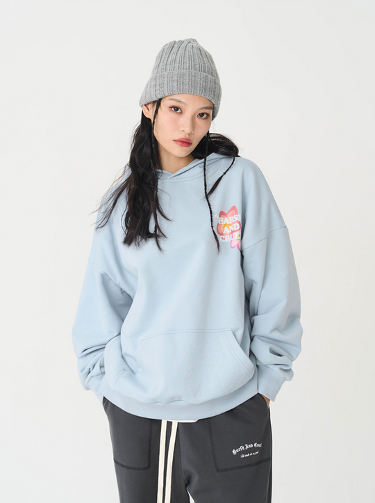 Harsh and Cruel Handpainted Flowers Ring Printed Hoodie