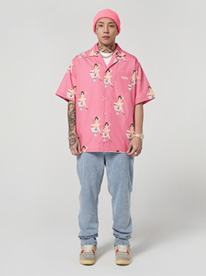 VOTE Ice Cream Girl Cuban Shirt