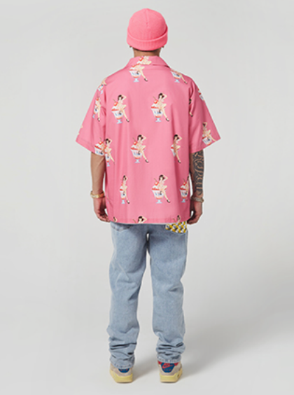 VOTE Ice Cream Girl Cuban Shirt