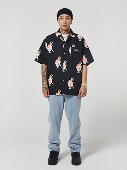 VOTE Ice Cream Girl Cuban Shirt