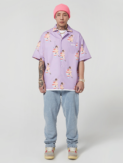 VOTE Ice Cream Girl Cuban Shirt