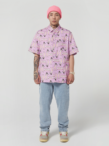 VOTE Ice Cream Girl Pattern Shirt