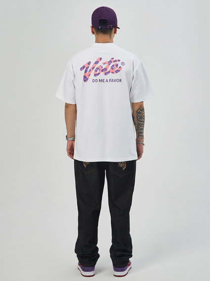 VOTE Multi Color Leopard Grain Tee