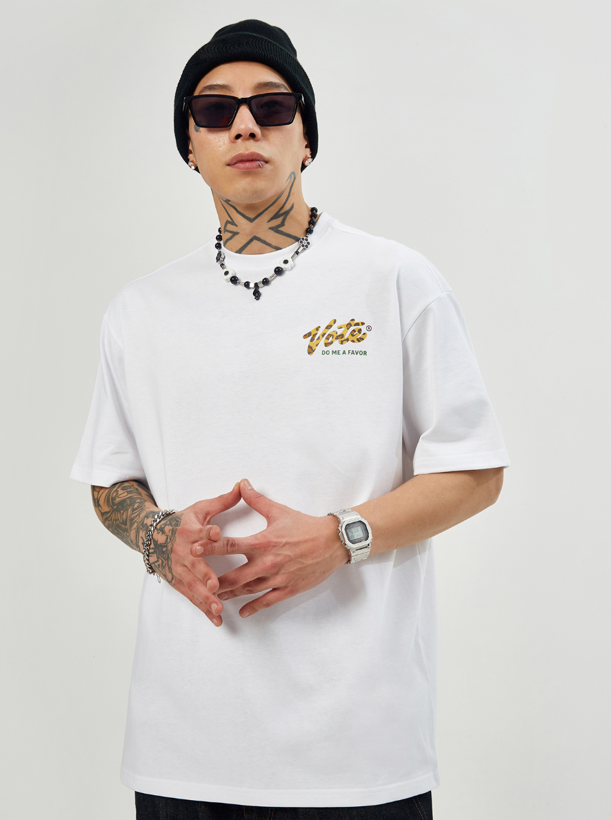 VOTE Multi Color Leopard Grain Tee